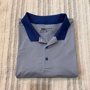Nike Golf Blue & White Standard DRI-FIT Polo XL